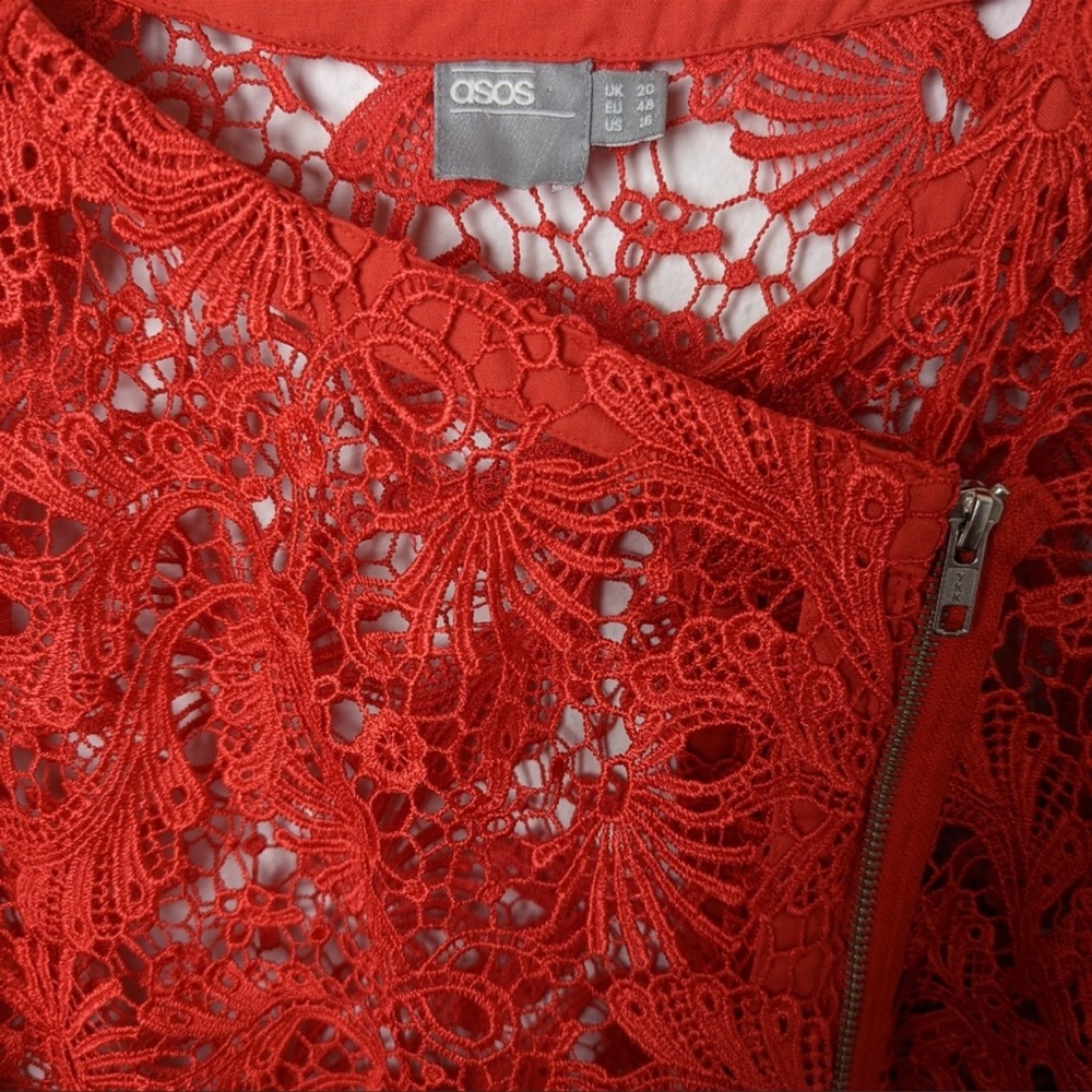 ASOS CURVE Mixed Lace Panel Jacket - Picture 9 of 14